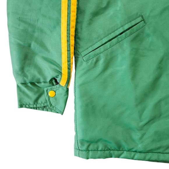 Avon Sportswear Green Bomber Jacket with Yellow Stripes - Picture 5 of 5